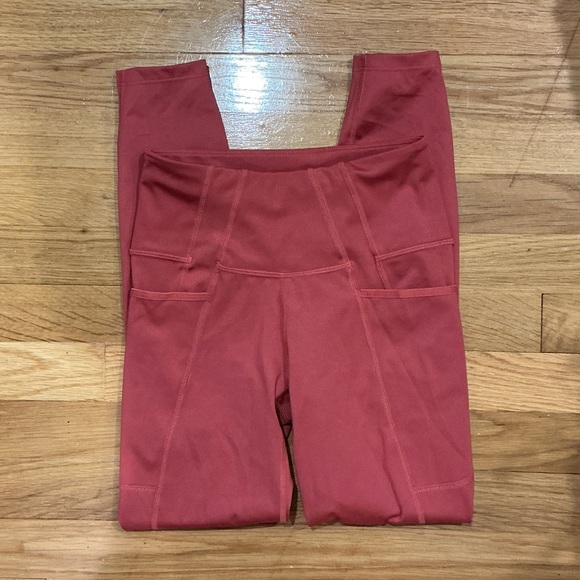 Pink/Mauve High-Waisted Leggings - Picture 1 of 2